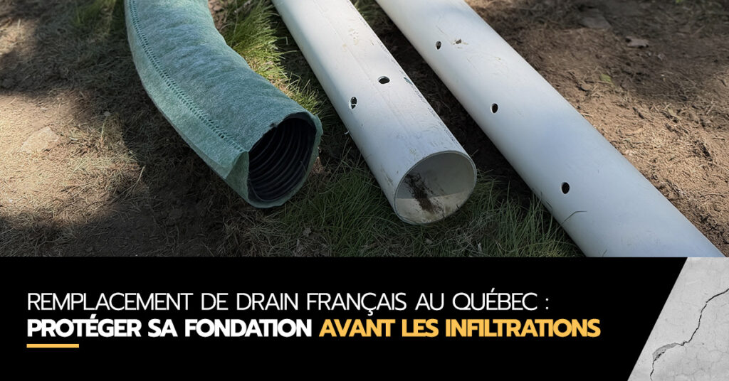 Remplacement de drain français au Québec : protéger sa fondation avant les infiltrations
